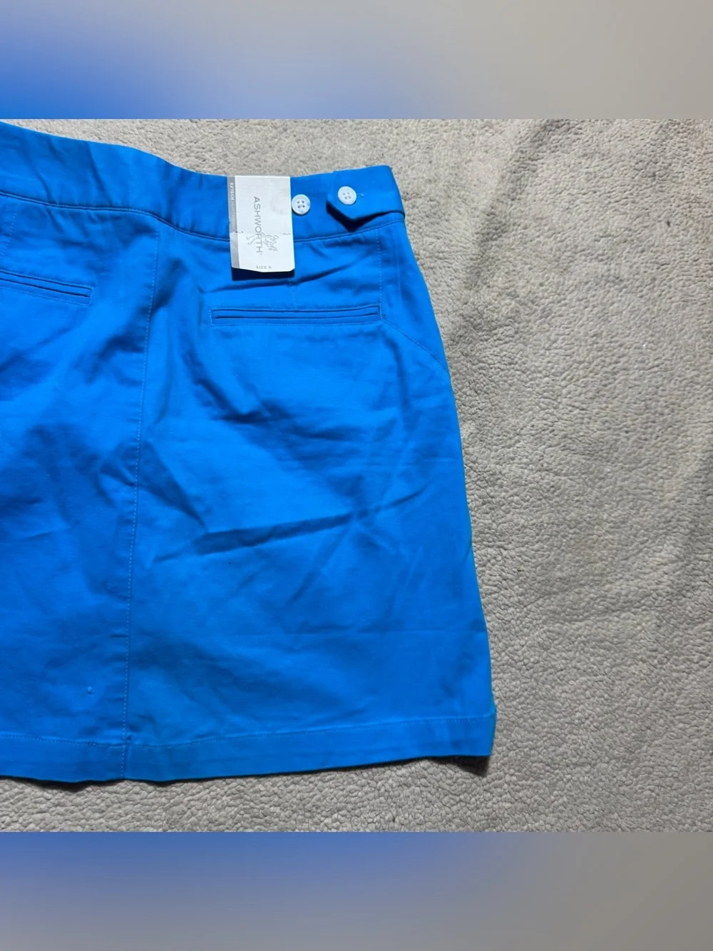 Ashworth Skort Womens 6 Blue Shorts Lined Skirt Athleisure Marina Blue Golf NEW
